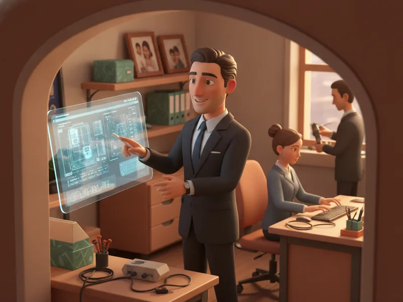Asesor especializado en seguros explicando opciones de protección a cliente usando tablet.